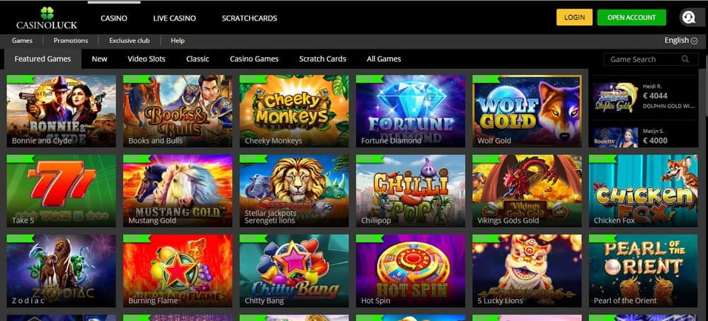 casino-luck-game-selection