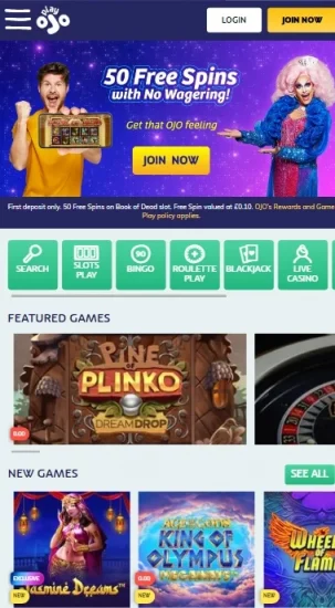 PlayOJO mobile casino